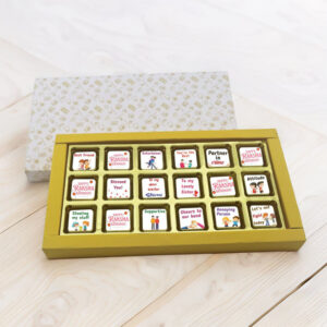 Personalized Rakshabandhan Chocolate Bites in Chocobreeze Premium Paper Sleeve Box