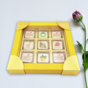 Festive Merry Christmas Chocolates in Chocobreeze Transparent Box