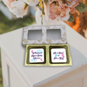 Adorable Baby Shower Return Chocolates in Chocobreeze Premium Paper Box with Window