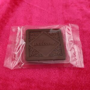 Elegant Welcome Chocolate in Transparent Sealed Pouch