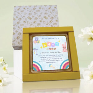 Adorable Baby Shower Invitation Chocolate in Chocobreeze Premium Paper Sleeve Box