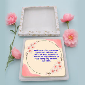 Welcome Gift Chocolate for New Employees in Chocobreeze Premium Paper Box with Window