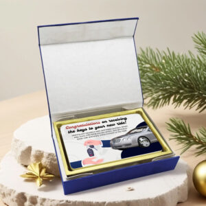 Exclusive Vehicle Key Handover Chocolate Gift in Luxury Satin Rigid Box